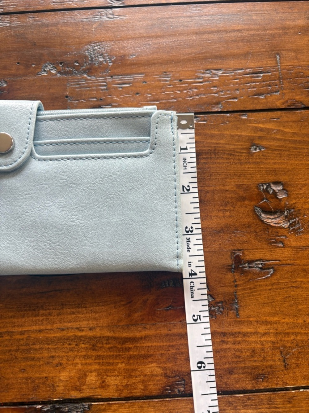 Time and Tru Light blue Snap Wallet - Picture 6 of 6